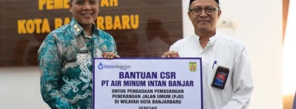 PTAM Intan Banjar Salurkan Bantuan CSR Pemasangan PJU di Kota Banjarbaru