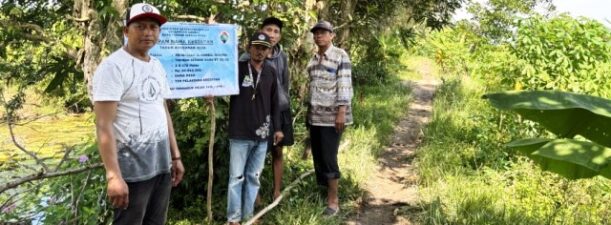 Rehabilitasi Perbaikan Jalan Handil Nagara Ditandai Patok