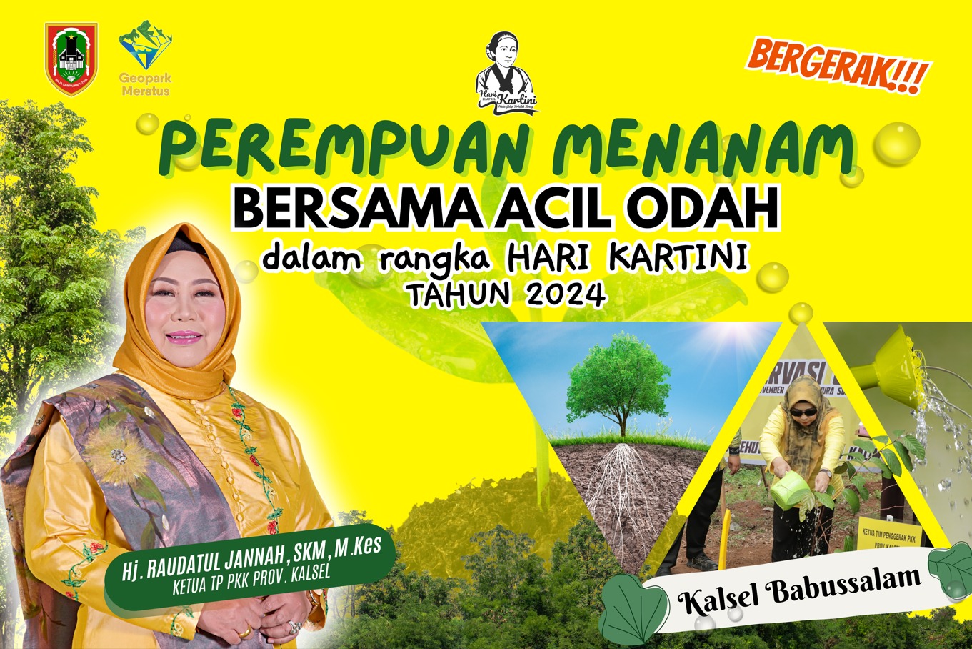 Hj Raudatul Jannah Perempuan Menanam Bersama Acil Odah Dalam Rangka Hari Kartini Tahun 2024