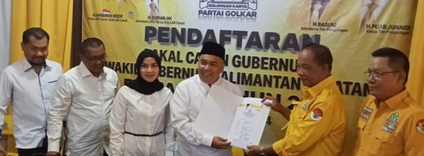 Acil Odah Serahkan Berkas Pendaftaran ke Partai Golkar Disusul H Zanie Balon Wakil Gubernur