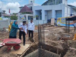 Pj Bupati HSS Letakkan Batu Pertama Pembangunan Gedung Depo Arsip