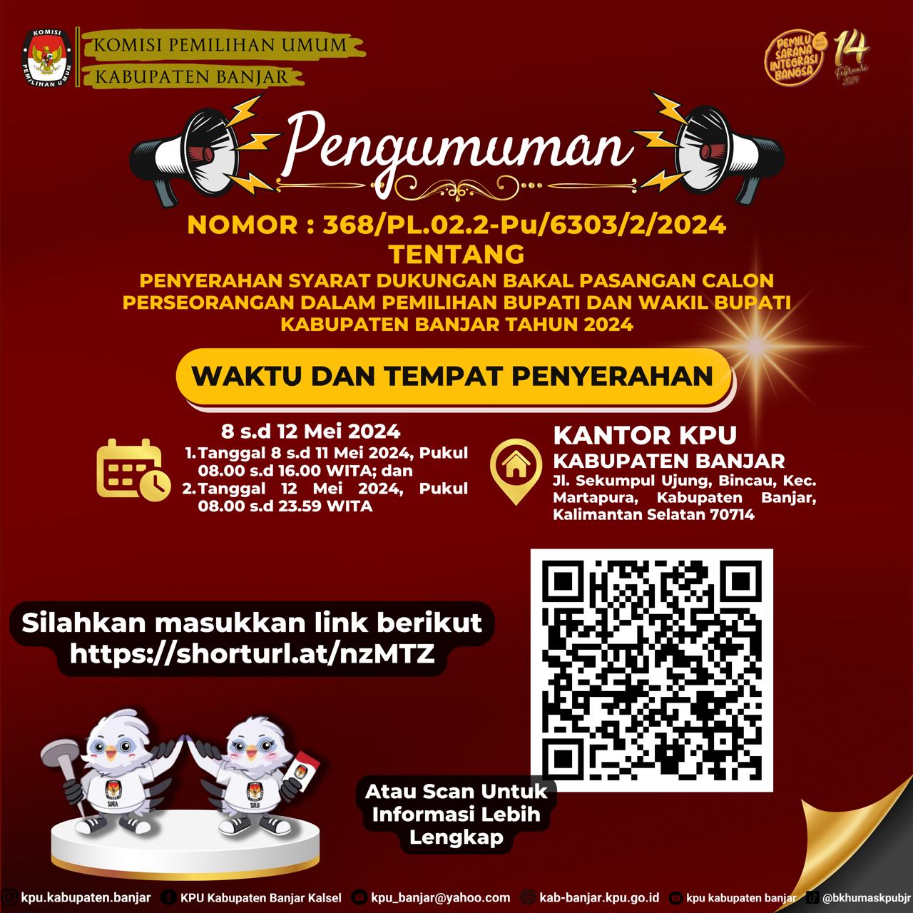 Pengumuman KPU Kabupaten Banjar