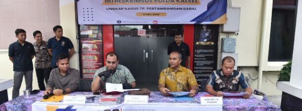 Reskrimsus Polda Kalsel Ungkap Tambang Batu Bara Ilegal di Kandangan