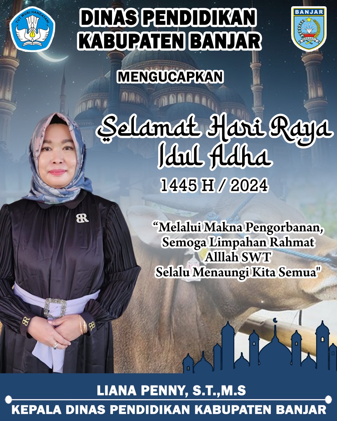 Liana Penny Disdik Banjar Idul Adha 1445 Hijriah