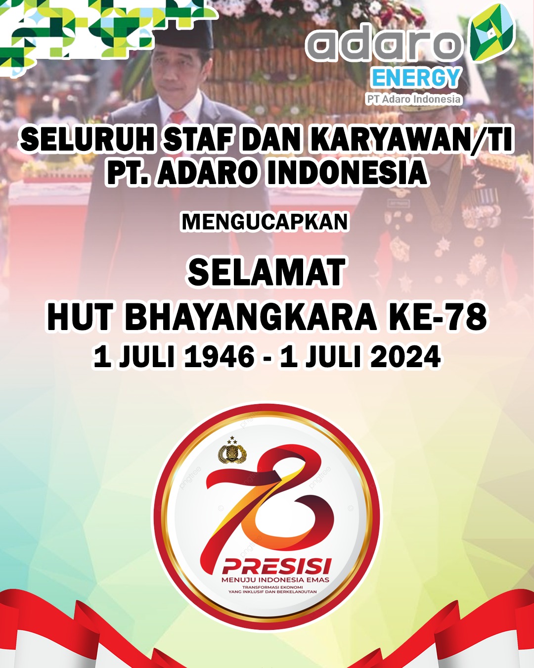 PT Adaro Indonesia Selamat HUT Bhayangkara ke-78