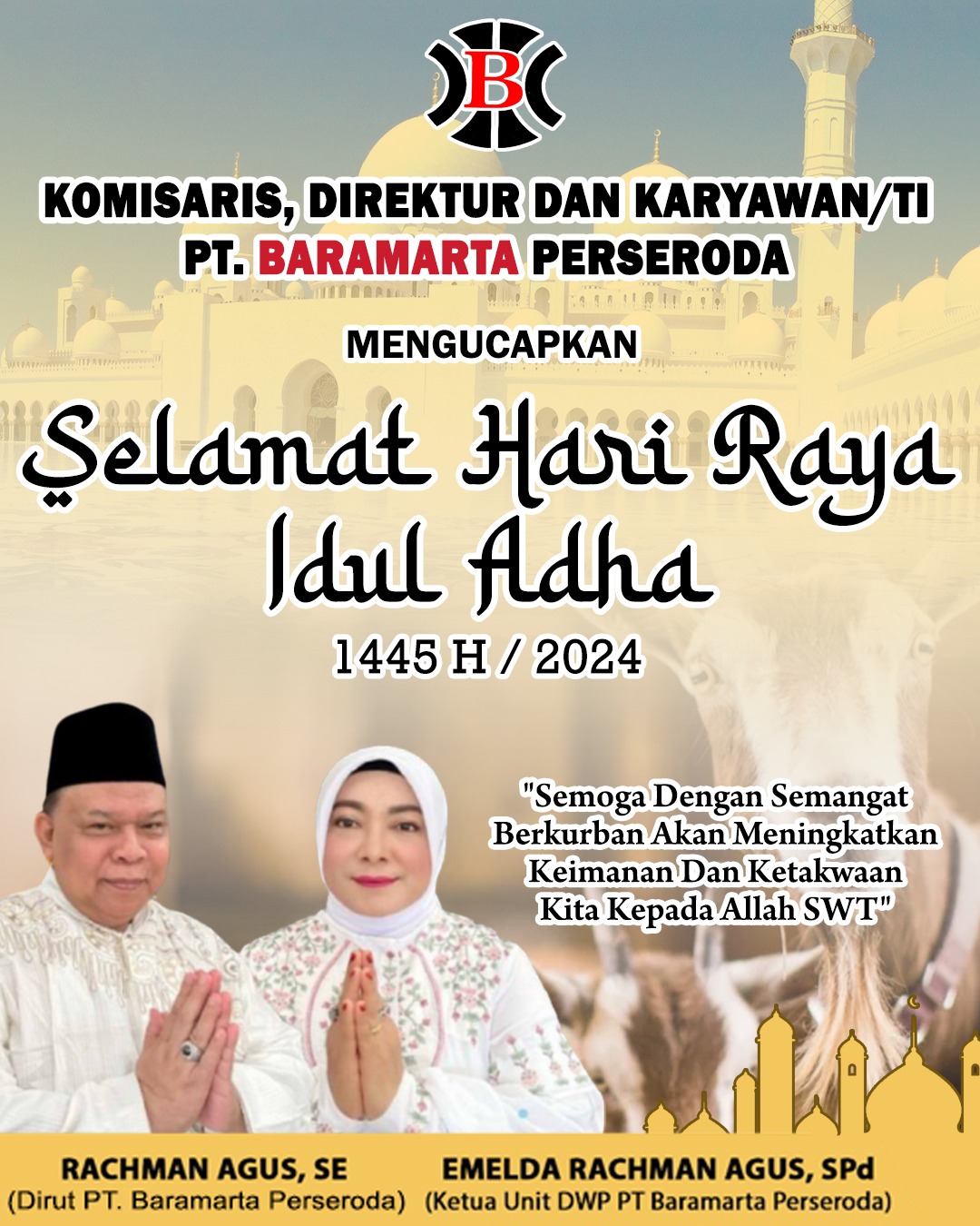 Rachman Agus PT Baramarta Idul Adha 1445 Hijriah