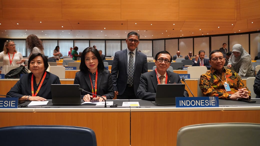 Pembukaan sesi ke-65 Sidang Majelis Umum WIPO di Jenewa, Selasa (9/7/2024). (Foto: Kemenkumham RI/Koranbanjar.net)