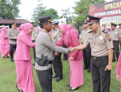 Kapolres Banjar Pimpin Upacara Kenaikan Pangkat 47 Personel