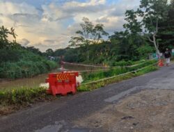 Dinas PUPR Tabalong Akan Pasang Siring Permanen Jalan Longsor di Gambah