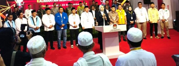 Usai Ambil Nomor Urut, 2 Paslon Gubernur dan Wakil Gubernur Kalsel Suarakan Deklarasi Damai