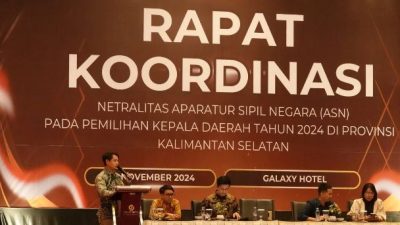 Bawaslu Kalimantan Selatan Rapat Koordinasi Netralitas ASN