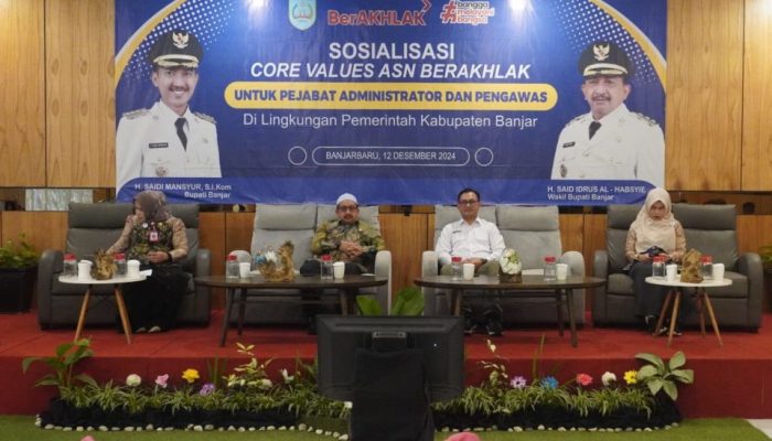 Sosialisasi Core Values ASN BerAKHLAK Bagi Pejabat Lingkup Pemkab Banjar