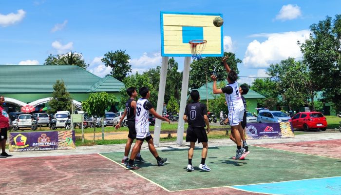 Gelar Lomba Basket 3 On 3, Peringati HUT Ke 49 Denzipur 8/GM