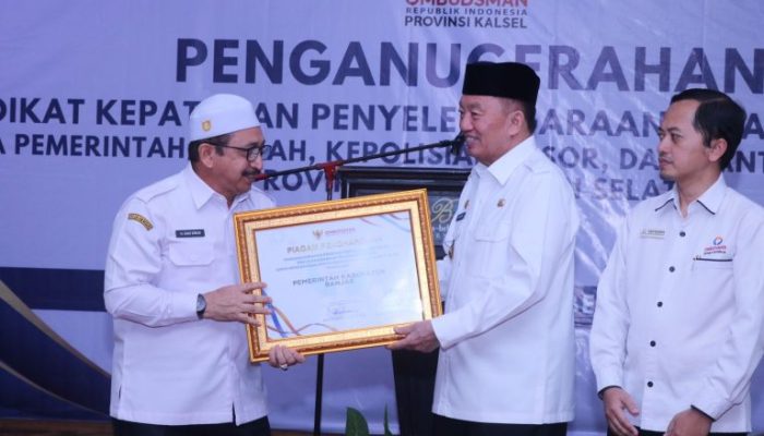 Pemkab Banjar Raih Penghargaan Kepatuhan Penyelenggaraan Pelayanan Publik 2024