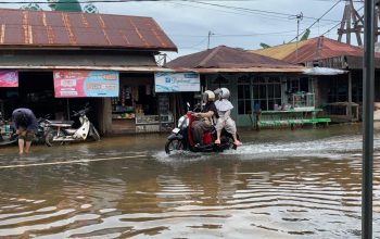 Banjir di Desa Tunggul Irang Ulu Kecamatan Martapura.