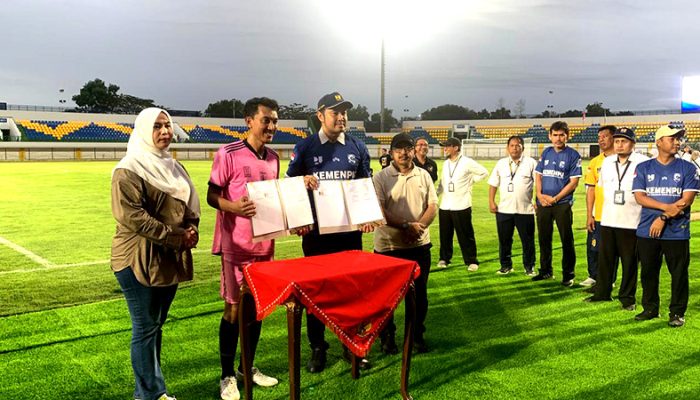 Pasokan Listrik Belum Memadai, Proyek Stadion Demang Lehman Diserahterimakan