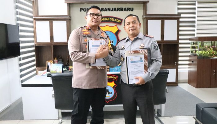 Kapolres dan Kalapas Kelas IIB Banjarbaru Sepakati Kerja Sama Pengamanan