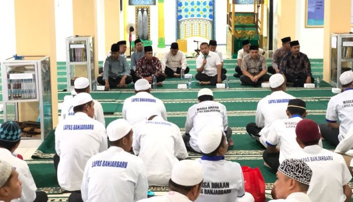 Silaturahmi Ramadan; Lapas Banjarbaru Gelar Buka Puasa Bersama Jurnalis dan Warga Binaan