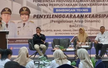 Dispersip Kalsel Mengadakan Bimbingan Teknis Penyelengaraan Kearsipan