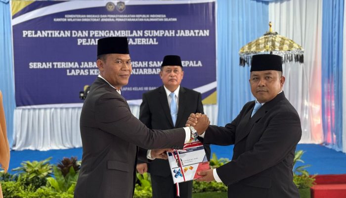 Pucuk Pimpinan Lapas Kelas IIB Banjarbaru Berganti