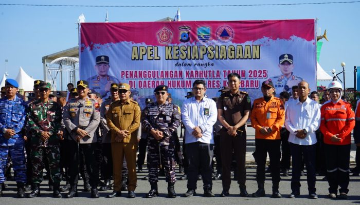 Polres Kotabaru Laksanakan Apel Kesiapsiagaan Karhutla 2025
