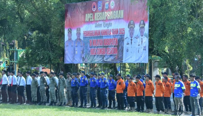 HSS Gelar Pasukan Kesiapsiagaan Penanggulangan Karhutla