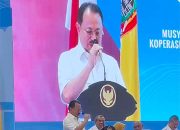 Anggota DPR RI Daerah Pemilihan Kalsel I, Pangeran Khairul Saleh dalam sambutan Peluncuran dan Dialog Percepatan Pembentukan Koperasi Desa/Kelurahan Merah Putih. (Foto: Koranbanjar.net)