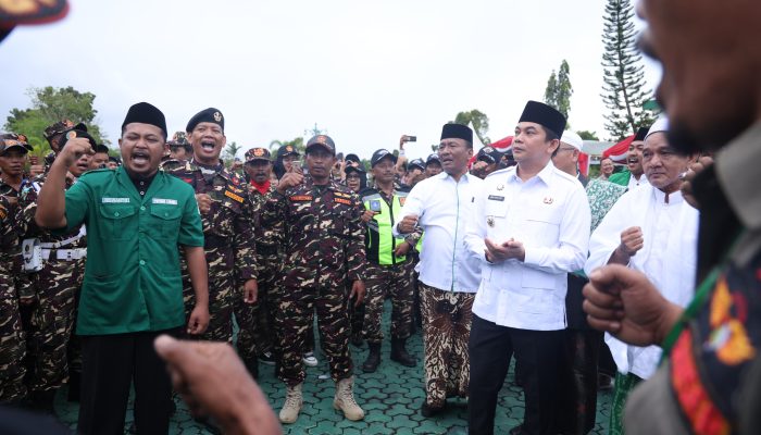 Perdana, Apel Harlah Gerakan Pemuda Ansor ke-91 Dipimpin Langsung oleh Bupati Andi Rudi Latif