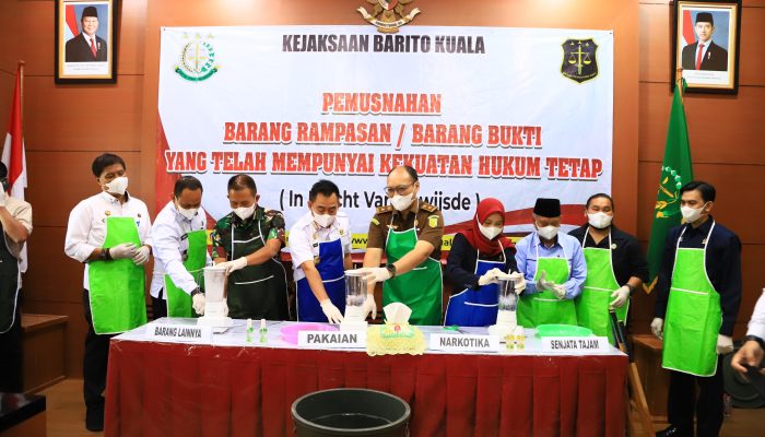 Kejari Batola Musnahkan Barang Rampasan, Termasuk Sabu 91,27 gram