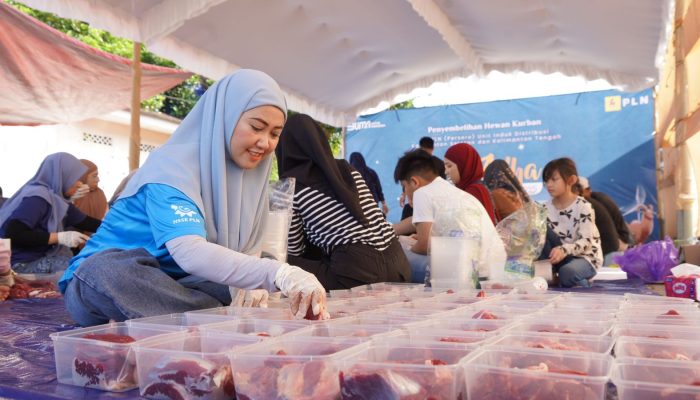 Tebar Berkah Iduladha, PLN UID Kalselteng Bagikan 3.823 Paket Daging Kurban