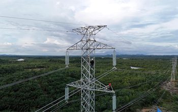 Jaringan listrik bertegangan tinggi.