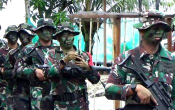 Lanud Dhomber Balikpapan saat melaksanakan kegiatan latihan pertahan pangkalan dengan mengusung tema “Latihan Kesiagaan Ketahanan Pangkalan” Rabu (18/6/2025).