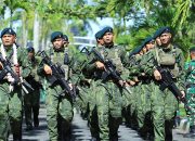 Pangdam VI/Mulawarman Mayjen TNI Rudy Rachmat Nugraha, S.I.P., M.Sc., memimpin upacara penyambutan personel Batalyon Infanteri 600/Modang yang telah selesai melaksanakan tugas sebagai Satuan Tugas Detasemen Pemukul (Denkul) Rajawali-I di wilayah Papua dengan khidmat di Lapangan Upacara Mako Yonif 600/Modang, diikuti ±150 personel dan sejumlah pejabat teras Kodam VI/Mlw, Sabtu (21/06/25).