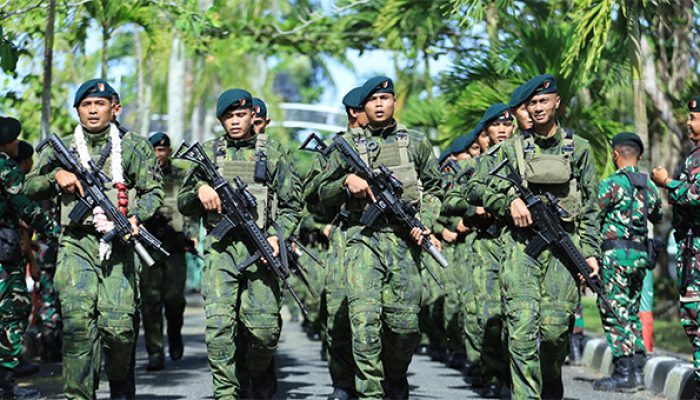 Pangdam VI/Mulawarman Sambut Kepulangan Satgas Denkul Rajawali-I Yonif 600/Modang dengan Apresiasi Tinggi   
