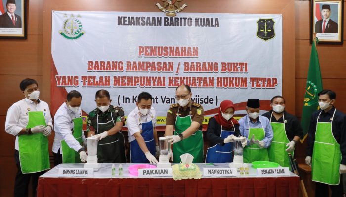 Sekwan DPRD Kabupaten Batola Hadiri Pemusnahan Barbuk Berkekuatan Hukum Tetap