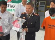 Tersangka berinisial RNF (26), warga Cianjur, Jawa Barat ini, ditangkap tanpa perlawanan usai sempat kabur ke kampung halamannya, setelah melakukan aksi pembunuhan, Selasa (1/7/2025).