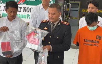 Tersangka berinisial RNF (26), warga Cianjur, Jawa Barat ini, ditangkap tanpa perlawanan usai sempat kabur ke kampung halamannya, setelah melakukan aksi pembunuhan, Selasa (1/7/2025).