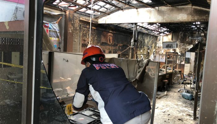 Rekonstruksi Kebakaran di Polres Banjarbaru Diduga Akibat Korsleting Listrik